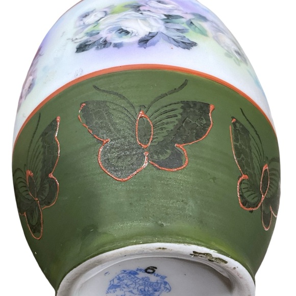 Royal Bayreuth Bavaria Butterfly and Rose 5.5” Bud Vase Flower Vase - Picture 6 of 9